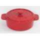 Garnek żeliwny okrągły 14 cm czerwony