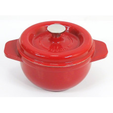 Garnek żeliwny okrągły 17 cm czerwony Garnek żeliwny okrągły 17 cm czerwony