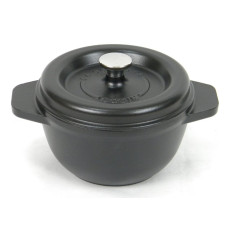 Garnek żeliwny okrągły 19 cm czarny