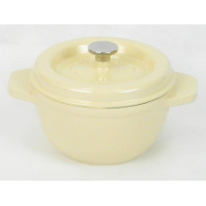 Garnek żeliwny okrągły 19 cm piaskowy