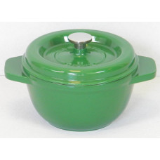 Garnek żeliwny okrągły 19 cm zielony