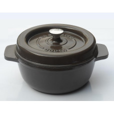 Garnek żeliwny okrągły 23 cm brązowy