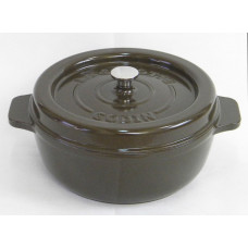 Garnek żeliwny okrągły 27 cm brązowy