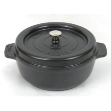 Garnek żeliwny okrągły 27 cm czarny