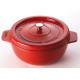 Garnek żeliwny okrągły 27 cm czerwony