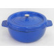 Garnek żeliwny okrągły 33 cm niebieski