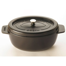 Garnek żeliwny owalny 30 cm czarny Garnek żeliwny owalny 30 cm czarny
