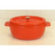 Garnek żeliwny owalny 34 cm pomarańczowy