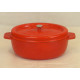 Garnek żeliwny owalny 36 cm pomarańczowy