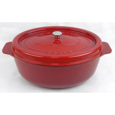 Garnek żeliwny owalny 40 cm czerwony Garnek żeliwny owalny 40 cm czerwony